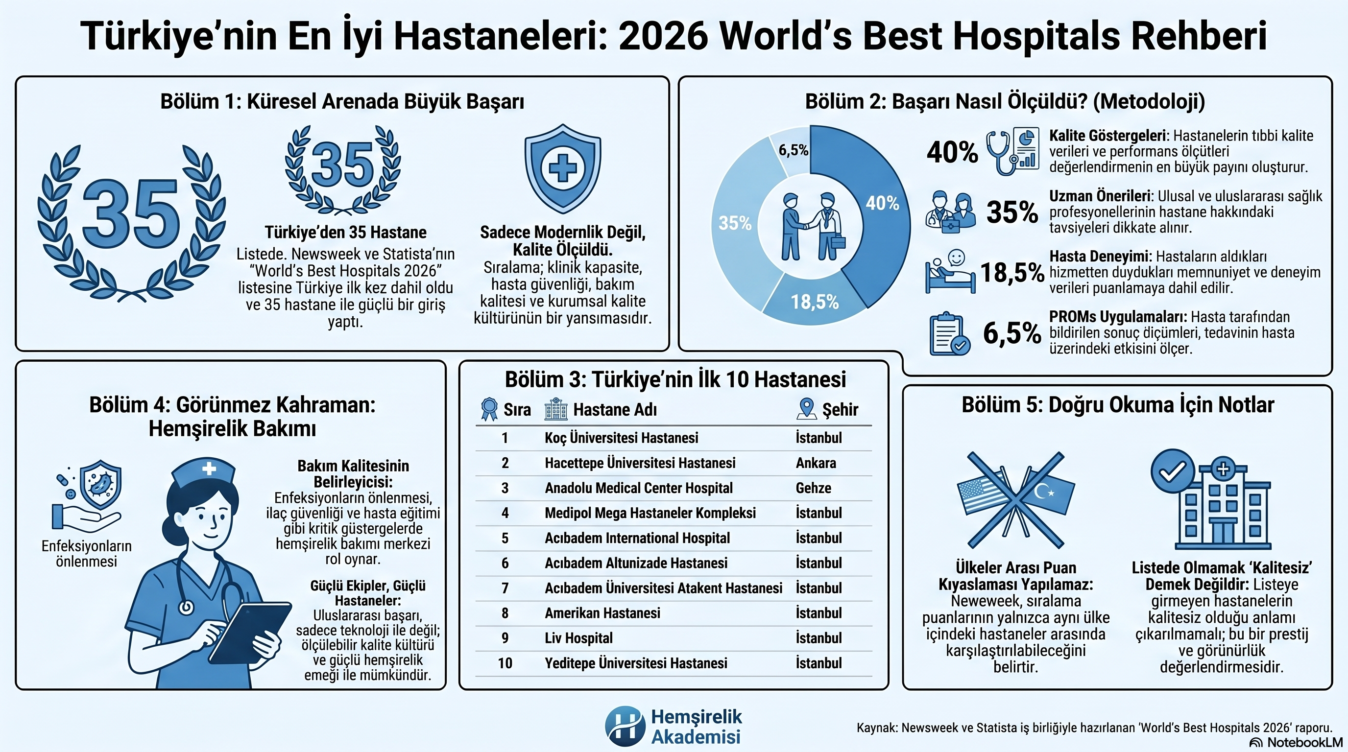 Sağlıkta Zirve Yarışı: Türkiye’nin En İyi 35 Hastanesi